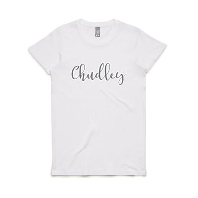 Chudley Womens Regular Fit Grey Print Tee Thumbnail